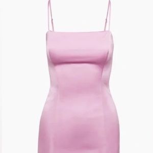 Lilac Satin Shimmer Dress